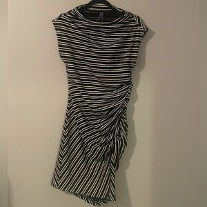 Anthropologie black and white striped dress